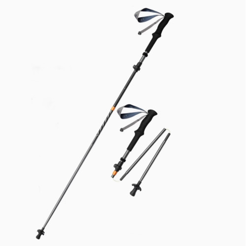 Naturehike 長風UL 碳鋁五節折疊登山杖(CNK2450DS012) - 灰色(115-135cm) | 收納體積小 | 高承重外鎖