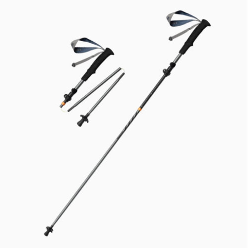 Naturehike 長風UL 碳鋁五節折疊登山杖(CNK2450DS012) - 灰色(103-120cm) | 收納體積小 | 高承重外鎖