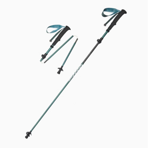 Naturehike 長風UL 碳鋁五節折疊登山杖(CNK2450DS012) - 綠色(103-120cm) | 收納體積小 | 高承重外鎖