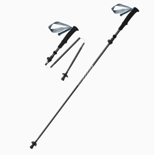 Naturehike 長風PRO 全鋁五節折疊登山杖(CNK2450DS013) - 黑色(103-120cm) | 五節折疊 | 輕便耐用