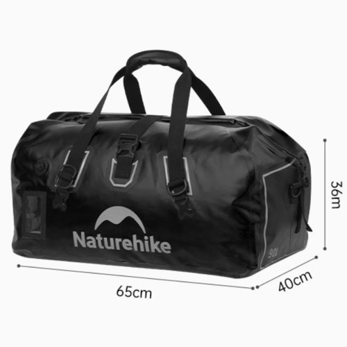 Naturehike 行旅 乾濕分離防水行李包(CNK2450XB015) - 黑色(90L) | 底部加厚 | 大容量大開口