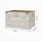 Naturehike 凌越L 折疊收納箱(CNK2450XB020) - 淺米灰(52L) | 四面開合 | 自帶桌板