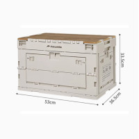 Naturehike 凌越L 折疊收納箱(CNK2450XB020) - 淺米灰(52L) | 四面開合 | 自帶桌板