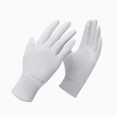 Naturehike 騎行防曬手套(CYY2421KB010) - 灰色(女款)-S碼 | 兩指翻折可觸屏 | 透氣防滑