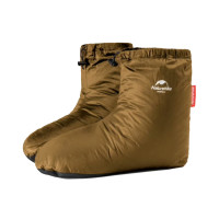 Naturehike 防水室內白鴨絨保暖鞋套 (CYY2441FS011) - 棕色-S碼 | 90%絨量 | 20D400T跣水尼龍