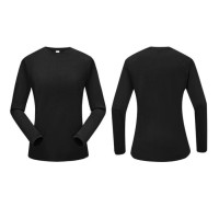 Naturehike 女款圓領雙面羊毛內衣(CYY2441FS063) - 黑色(女款)-XL碼 | 遠紅外升溫 | 抗靜電