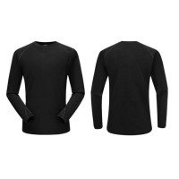 Naturehike 男款圓領雙面羊毛內衣(CYY2441FS065) - 黑色(男款)-XXL碼 | 遠紅外升溫 | 抗靜電