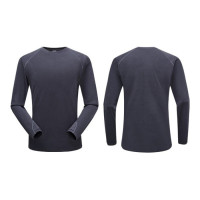 Naturehike 男款圓領雙面羊毛內衣(CYY2441FS065) - 深灰色(男款)-XXL碼 | 遠紅外升溫 | 抗靜電