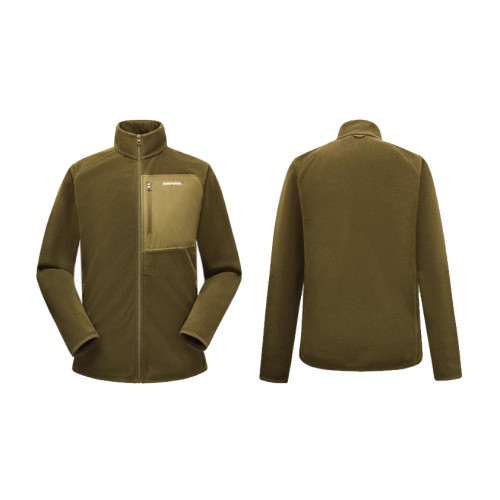 Naturehike 男士羊毛保暖外套(CYY2441FS066) - 軍綠色(男款)-M碼 | 保暖防寒 | 柔軟親膚