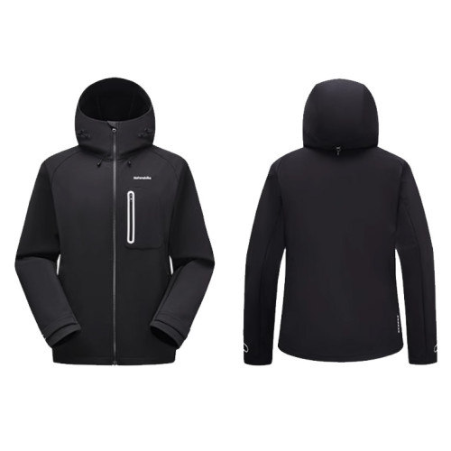 Naturehike 戶外男款軟殼衣(CYY2441FS071) - 黑色(男款)-XL碼 | 高效保溫 | 防刮耐磨