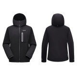 Naturehike 戶外男款軟殼衣(CYY2441FS071) - 黑色(男款)-S碼 | 高效保溫 | 防刮耐磨