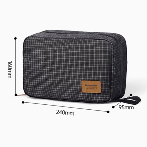 NatureHike SN03 旅行洗漱包(NH20SN010) - 黑色-大號 | 隱形濕區 | 分類收納