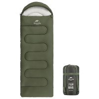 NatureHike Y150L 圓底信封睡袋(NH21MSD08) - 綠色(右開口) | 柔軟親膚 | 左右拼接