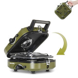 Naturehike 幻影 雙頭折疊瓦斯爐(NH22RJ003) - 軍綠色(CE版) | 摺叠收納 | 雙爐頭