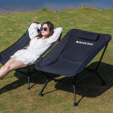 BLACKDOG 行夢 露營月亮躺椅(CBD2450JJ019) - 黑色 | 9檔調整 | 7位鋁骨架