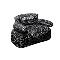 BLACKDOG 露營充氣梳化(BD-CQ23002) - 單人款(黑色) | 内置充氣泵 | 上下獨立氣室