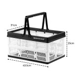 BLACKDOG 星羅 折疊儲物籃(CBD2450XB012) - 白色 | 側面鏤空提手 | 摺叠收納