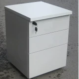 辦公室桌專用平邊三門帶鎖櫃 - 40W*50D*63Hcm