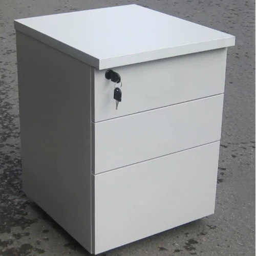 辦公室桌專用平邊三門帶鎖櫃 - 40W*50D*63Hcm