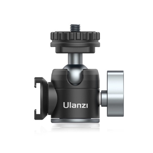 Ulanzi U-60 雙冷靴迷你金屬雲台 - 黑色 | 迷你便攜 | 萬向阻尼球形結構 | 香港行貨