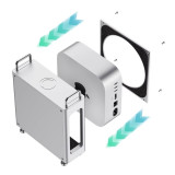 Ulanzi QT01 Mac Mini機殼外殼 - 銀色 | 磁吸側板 | 背部鏤空散熱