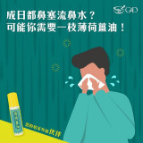 G&D 古丹薄荷薑油滾珠裝 10毫升 | 蚊叮蟲咬蝨咬 | 止痕通鼻 醒腦提神 舟車勞動 緩和m痛