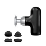 XPower MG18 超細2合1迷你熱敷按摩槍 - 黑色 | 43℃固定熱敷頭 | 熱力震動同步 | 香港行貨