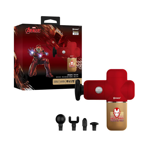 XPower × Marvel MG3 超迷你肌肉按摩槍 - IRON-MAN | 每分鐘1000次輕柔模式 | 超迷你尺寸 | 香港行貨