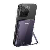 XPower M5K2 5合1鋅合金支架數顯 5000mAh 移動電源 - 紫色 | PD3.0+Qi2磁吸 | Ai智能調節 | 香港行貨