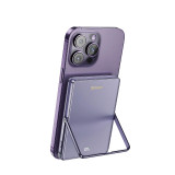 XPower M10K2 5合1鋅合金支架數顯 10000mAh 移動電源 - 紫色 | PD3.0+QI2 磁吸 | 玻璃強化鏡面 | 香港行貨