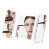 Hyundai FC051 三摺式移動代妝鏡 - 白色｜LED燈化妝鏡｜3種光線3款倍數鏡 ｜旅行化妝鏡 | 香港行貨