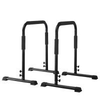 多功能健身可調式雙槓撐體架 | 引體上升 | 健身訓練器  (全黑雙槓)