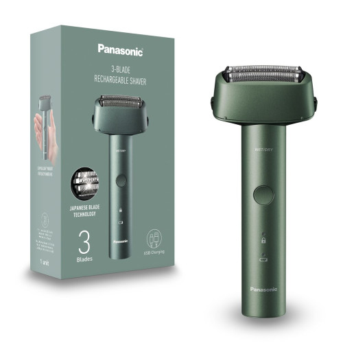 Panasonic 樂聲牌 ES-RM3B 男士電動剃鬚刨 - 綠色 | 8000 RPM馬達 | 貼面弧形刀網 | 香港行貨