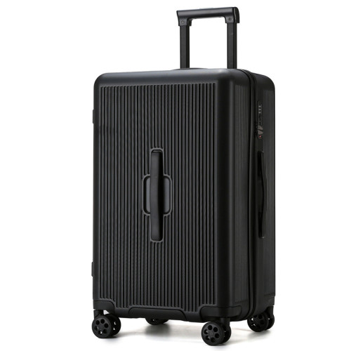 極簡·輕奢質感拉桿行李箱 - 黑色(24寸) | 乾濕分離袋 | 輕音萬向輪 | 立體深倉