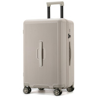 極簡·輕奢質感拉桿行李箱 - 米色(28寸) | 乾濕分離袋 | 輕音萬向輪 | 立體深倉 極簡·輕奢質感拉桿行李箱 - 米色(28寸) | 乾濕分離袋 | 輕音萬向輪 | 立體深倉
