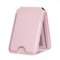 適用 iPhone MagSafe 磁吸卡包 - 粉金色 | 卡夾手機支架二合一｜輕薄便攜 | 強力磁吸穩固