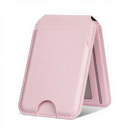 適用 iPhone MagSafe 磁吸卡包 - 粉金色 | 卡夾手機支架二合一｜輕薄便攜 | 強力磁吸穩固