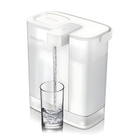 Philips AWP2980WH/97 輕攜電動濾水機 - 透明白 | Micro X-Clean 多重過濾 | 一按即出 | 香港行貨