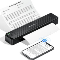Phomemo P831 便攜無線A4熱轉印打印機 - 黑色 | 2000mAh内置鋰電池 | 300DPI | 香港行貨