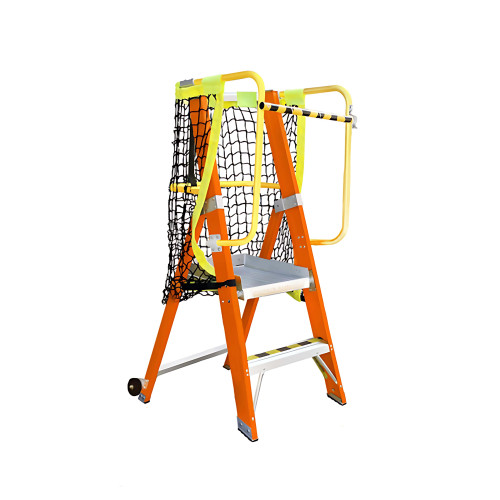 SMAAT SL120-102 單面纖維梯台 - 2級連平台(連梯網) | 防滑梯腳 | 護欄範圍提升 | 香港行貨