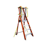 SMAAT SL120-104 單面纖維梯台 - 4級連平台(連梯網) | 防滑梯腳 | 護欄範圍提升 | 香港行貨