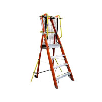 SMAAT SL120-104 單面纖維梯台 - 4級連平台(連梯網) | 防滑梯腳 | 護欄範圍提升 | 香港行貨