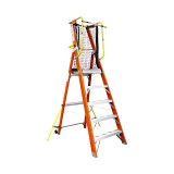 SMAAT SL120-105 單面纖維梯台 - 5級連平台(連梯網) | 防滑梯腳 | 護欄範圍提升 | 香港行貨