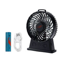共田 F95E 迷你便攜風扇-黑色 | Type-C充電 | 三檔風速調節 | 可拆卸面板