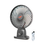 共田 F32 無極調速桌上型風扇-黑色 | 超長續航 | 三葉柔風 | 靜音低噪