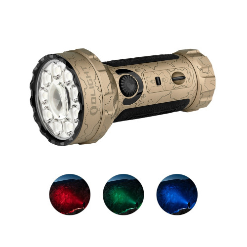 OLIGHT Marauder Mini 7000流明LED電筒 - 沙漠色 | 調光旋鈕 | 雙光束 LED 陣列 | 香港行貨
