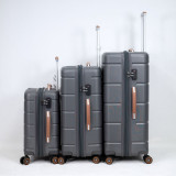 ITQH Q08 ABS硬殼萬向輪拉桿行李箱- 25寸灰色 | TSA海關鎖密碼箱