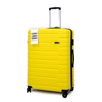 ITQH Q12 ABS硬殼萬向輪拉桿行李箱- 20寸黃色 | TSA海關鎖密碼箱 | 可擴充設計