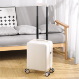 可登機16寸小行李箱 - 白色 | 雙封閉獨立分倉 | 大容量收納空間 | 靜音萬向輪