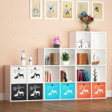 簡約方格儲物木櫃-白色12格（90*29*120cm） | 16mm厚板 | 全四邊精細封邊